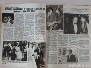 Coleccionismo de revistas: RECORTE CLIPPING DE CAROLINA DE MONACO Y PHILIPPE JUNOT REVISTA LECTURAS Nº 1472 PAG. 42 Y 43 L31